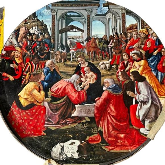 Vintage 1966 Circular Puzzle in the image of 'Adoration of the Magi" by Domenico - Picture 1 of 3